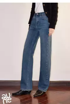 Imagen de TOYOUTH-pantalones vaqueros de lana para mujer, pantalón Retro, de cintura media, ajustado, grueso, cálido, para invierno, 2024