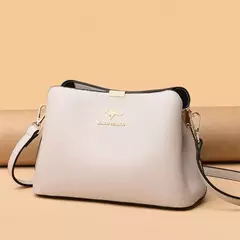 Bolso de mano de cuero de alta calidad para mujer, bolsa de hombro multifuncional, de diseñador de lujo, Color sólido - comprar en línea