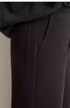 AMII-pantalones minimalistas de punto en espiga para mujer, pantalón de pierna ancha de cintura alta, informal, para ir al trabajo, invierno, 2024 12444064 on internet