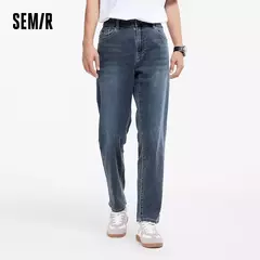 Image of Semir Denim Pants Men 2025 Verano Nuevos pantalones largos clásicos retro de pierna recta