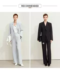 Amii minimalismo 2024 otoño nuevas Blazers mujeres con muescas calidad básica moda Chaqueta larga profesional ropa de mujer 12443051 - comprar en línea