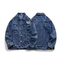 Chaqueta informal de moda para hombre, Top de mezclilla lavada, chaqueta vaquera holgada de talla grande para otoño, chaqueta para hombre on internet