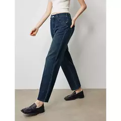 TOYOUTH-pantalones vaqueros para mujer, Vaqueros elásticos de cintura alta hasta el tobillo, bombachos, Otoño, 2024 en internet