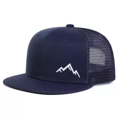 Sombreros de red de hip-hop con bordado de montaña Unisex, gorras de béisbol informales ajustables para exteriores, sombrero protector solar para primavera y verano - tienda en línea