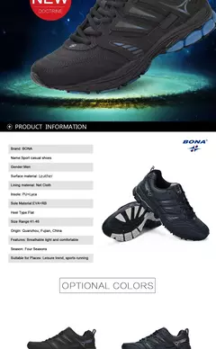 BONA-Zapatillas deportivas transpirables para hombre, calzado Popular para correr al aire libre, cómodo, nuevo diseño, envío gratis - comprar en línea