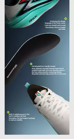 Zapatillas de correr para hombre 361 grados Flame 4,0 MIX, zapatillas de carreras para maratón con placa de carbono, zapatillas deportivas estables resistentes al desgaste para correr para hombre 672512204 - Eleganzie