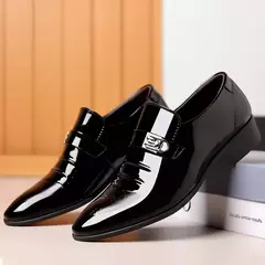 Nuevos zapatos de cuero para hombre, zapatos informales de negocios, zapatos de trabajo de oficina, mocasines Oxford con punta estrecha para fiesta y boda en internet