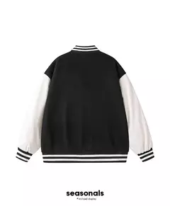 Chaqueta Bomber hombres mujeres flocado Hip Hop suelta Casual Patchwork abrigo Unisex bordado High Street Varsity béisbol prendas de vestir