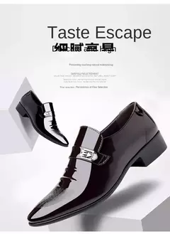 Nuevos zapatos de cuero para hombre, zapatos informales de negocios, zapatos de trabajo de oficina, mocasines Oxford con punta estrecha para fiesta y boda - Eleganzie