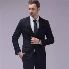 Imagen de Traje elegante para hombre para boda, 3 piezas, 2 conjuntos, chaquetas, chaleco, pantalones, Blazers, abrigos formales de negocios para novio, disfraz 2025