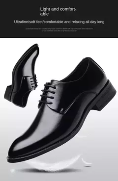 Zapatos de cuero transpirables para hombre, calzado Formal de negocios, Punta puntiaguda, con cordones, para boda, talla grande, Amazon - tienda en línea