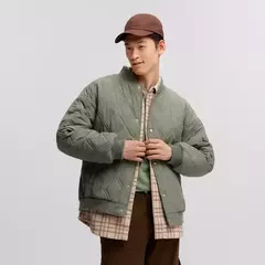 Semir-Chaqueta de algodón con textura de rombos para hombre, chaqueta fina de béisbol, acolchada, ligeramente arrugada, a la moda, invierno, 2024 - online store
