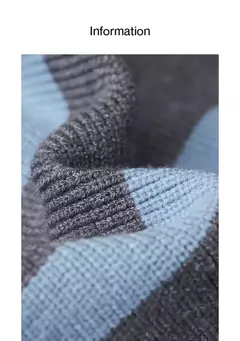 Imagen de TOYOUTH-suéter de punto para mujer, suéter con capucha y cuello tipo Polo con cremallera a rayas, otoño e invierno, 2024