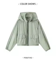 Semir-Chaqueta corta con capucha para mujer, abrigo holgado de protección solar