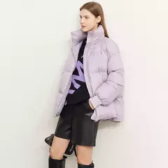AMII minimalista 2024 nueva chaqueta de plumas para mujer abrigo de pan sólido corto mujer calidad moda suelta prendas de vestir exteriores de invierno 12344023 on internet