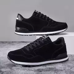 Nuevas de cuero, zapatos para correr para hombre, zapatillas Unisex cálidas de invierno, zapatos ligeros para caminar para mujer, zapatos deportivos de plantilla suave con cordones 37-47 - buy online