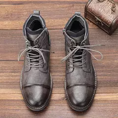Talla 7-13 Botines para hombre Botas de cuero para hombre Bota de marca para hombre # AL605 - Eleganzie