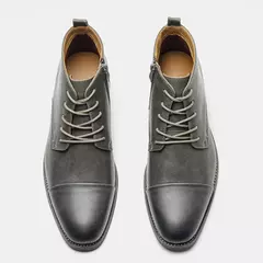 Botas cómodas de cuero al tobillo para hombres Botas para hombres Marca de moda en internet