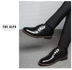 Zapatos de cuero transpirables para hombre, suela suave de cuero negro, zapatos informales formales de negocios para padrinos de boda, primavera y otoño en internet