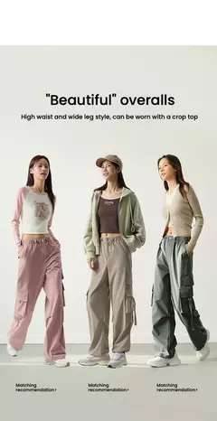Semir-pantalones informales para mujer, pantalón de pierna ancha con cordón, estilo callejero americano, Individual, moderno y fresco, primavera - comprar en línea