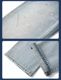 SIMWOOD alto estándar 2025 Primavera Verano nuevo suelto Relax 13,8 oz 100% pantalones vaqueros de algodón hombres moda rasgados pantalones vaqueros de talla grande - online store