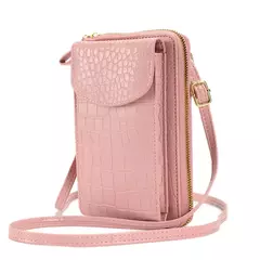 Bolso de mujer, bolsos de hombro, bolsos de mujer, cartera, tarjetero, bolso de mensajero, monedero con patrón de cocodrilo, bolso para teléfono móvil