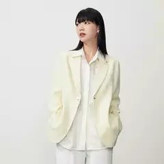 Semir-Chaqueta de longitud media para mujer, suéter de Color liso que combina con todo, traje informal a la moda, novedad de otoño, 2023 - Eleganzie