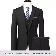 Trajes para hombre, boda, elegante, 3 piezas, 2 conjuntos, chaquetas completas para novio de alta calidad, chaleco, pantalones, Blazers de lujo, ropa Formal 2024 - buy online