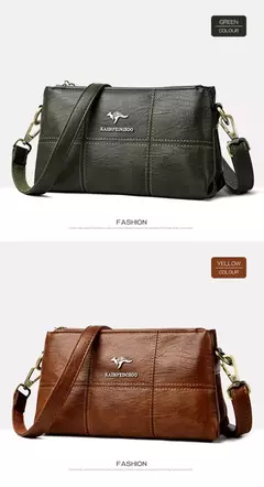 Bandolera de cuero suave con hilo de dos capas, bolso cruzado de lujo para mujer, bolsos pequeños a cuadros para mujer y bolso de mano, bolso principal en internet