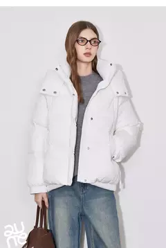 TOYOUTH-Chaqueta de plumón de pato blanco para mujer, chaqueta ligera con capucha y cuello levantado, novedad de invierno, 2024, 90%