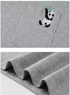 Semir-Camiseta de manga corta para hombre, Top bordado de Panda, holgado e informal, novedad de verano, 2024 - Eleganzie