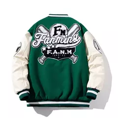 Chaqueta de béisbol con letras estampadas para hombre, abrigo de Hip Hop, ropa de calle bordada, escenario, DJ, Club, Bomber, 2023