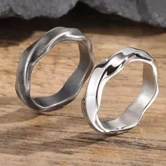 Vnox 2025 Nuevo anillo Mobius para hombres y niños, banda para el dedo de acero inoxidable trenzado oxidado, regalo de aniversario de amor sin fin retro para él - comprar en línea