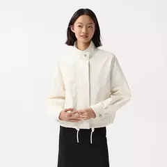 Semir-ropa de abrigo para mujer, chaqueta holgada con hombros caídos y cuello levantado, nueva chaqueta con estampado de letras, primavera 2024 - tienda en línea
