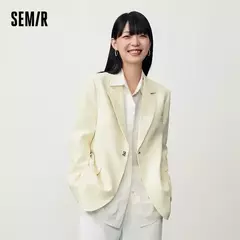 Semir-Chaqueta de longitud media para mujer, suéter de Color liso que combina con todo, traje informal a la moda, novedad de otoño, 2023 - tienda en línea