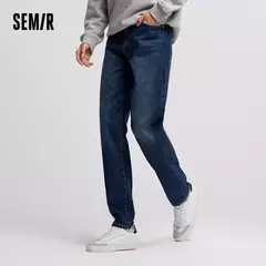 Semir Jeans hombres 2024 invierno nuevo Retro lavado pantalones cónicos sueltos estilo clásico de desplazamiento pantalones largos versátiles - Eleganzie