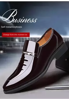 Zapatos de charol para hombre, zapatos de negocios, mocasines informales con punta estrecha, zapatos de lujo para fiesta y boda de talla grande