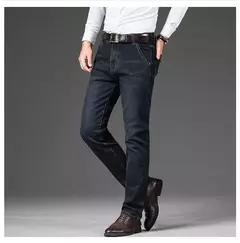 Pantalones de negocios clásicos de talla grande 28-46 para primavera y otoño, pantalones vaqueros informales a la moda de marca para hombre, pantalones vaqueros rectos elásticos on internet