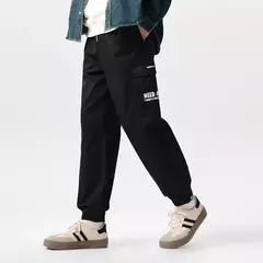 Semir pantalones casuales hombres ropa de trabajo suelta primavera cordón estilo deportivo pantalones con puños pantalones largos estampados de moda cepillados - buy online