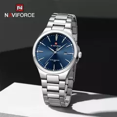 NAVIFORCE, diseño Original, relojes de moda para hombre, calendario Simple de acero inoxidable, relojes de pulsera impermeables para hombre, reloj Masculino - Eleganzie