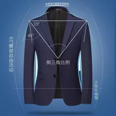 Blazer nuevo para hombre, moda de negocios, Color sólido, estilo británico, trabajo profesional, vestido de boda para novio, chaqueta Blazer para padrino - buy online