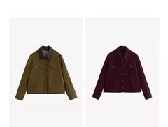 Imagen de TOYOUTH-Chaqueta de pana para mujer, abrigo de invierno de manga larga con cuello tipo Polo, prendas de vestir gruesas de felpa con botones de Metal, 2024
