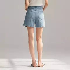 Imagen de Semir-pantalones cortos holgados para mujer, Shorts sencillos e informales, versátiles y a la moda, estilo Ins, novedad de verano 2024