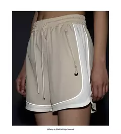 Imagen de Semir-pantalones cortos deportivos de secado rápido para mujer, Shorts holgados, elegantes, a la moda, verano, 2024