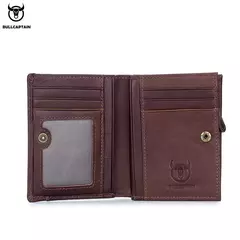 Cartera BULLCAPTAIN RFID para hombre, monedero de cuero para hombre, cartera con cremallera, tarjetero, monedero, tarjetero - comprar en línea