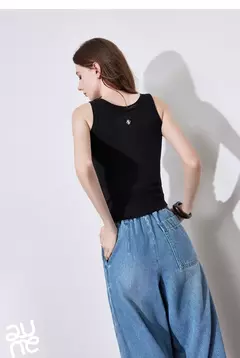 TOYOUTH mujeres camisetas sin mangas 2025 primavera nuevo Color contrastante cintura delgada chaleco sin mangas - comprar en línea