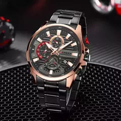 Relojes de pulsera CURREN deportivos informales de cuarzo con cronógrafo, reloj de acero inoxidable a la moda para hombre, reloj con fecha automática para hombre - comprar en línea