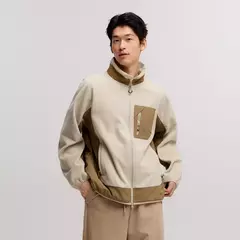 Semir-Chaqueta de forro Polar antiestática para hombre, abrigo peludo suelto, Patchwork en contraste, estilo exterior, invierno, 2024 - buy online