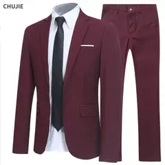 Trajes de hombre para negocios, boda, Blazers elegantes, 2 piezas, 3 conjuntos, Ternos formales completos, ropa de matrimonio, pantalones, chaquetas, disfraz de lujo