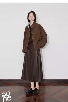 TOYOUTH-abrigo grueso de algodón para mujer, chaqueta elegante con empalme de Color contrastante y cuello de solapa de manga larga para invierno 2024 - Eleganzie